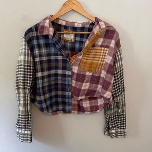 American eagle cropped flannel